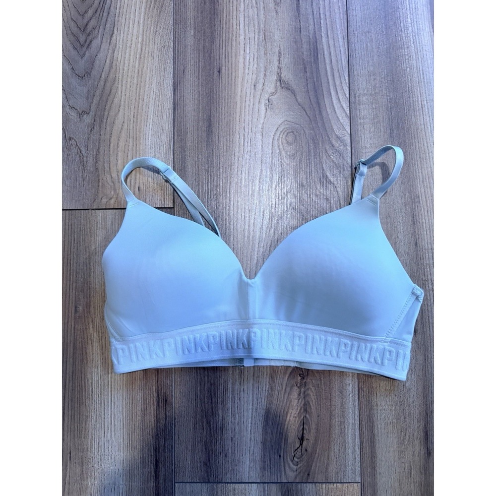 PINK Victorias Secret‎ Padded Wireless Bra 34B Light Teal